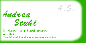 andrea stuhl business card